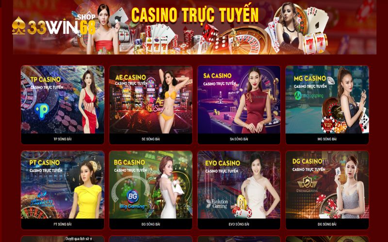 Giới thiệu thông tin về sảnh casino 33WIN